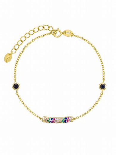Bracelet lingot d'or multicolore