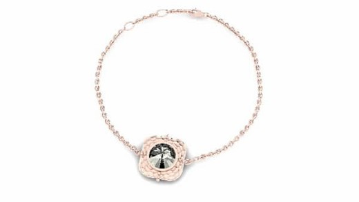 Bracelet quirat pour femme avec placage or rose et cristal Swarovski