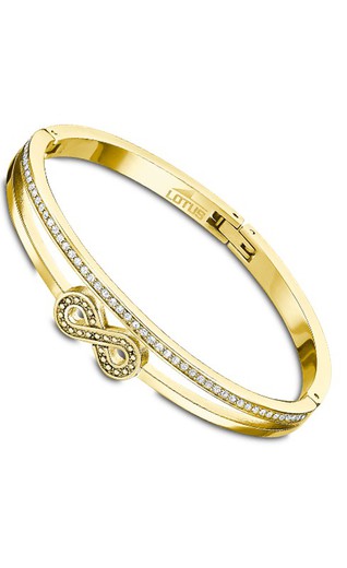 Bracelet rigide Lotus Infinito Or