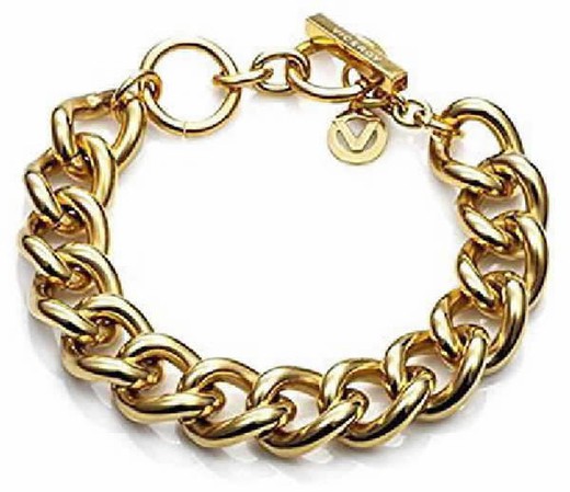 Pulsera viceroy de mujer en metal chapado dorado