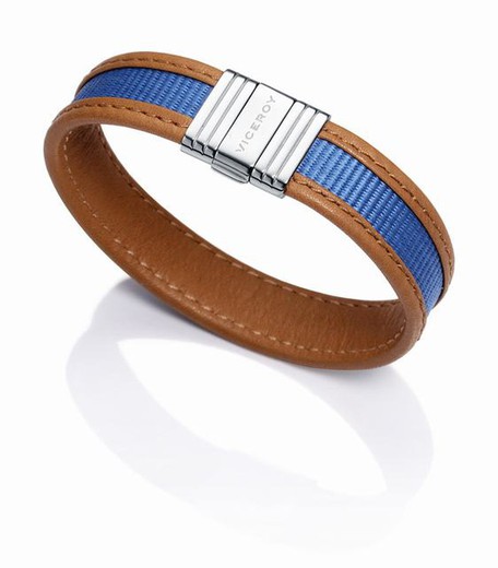 Bracelet Viceroy avec cuir marron et bleu