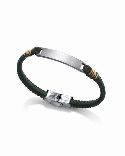 Bracelet Viceroy avec plaque et cuir vert