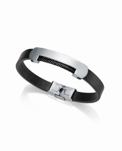 Viceroy-Armband aus Stahl mit anpassbarem schwarzem Ip
