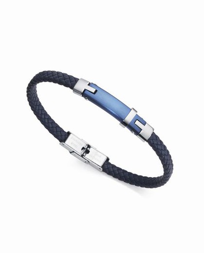 Bracelet en cuir tressé Viceroy Magnum Bleu