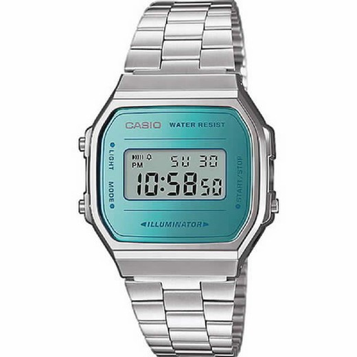 Casio Unisex-Uhr mit digitalem türkisblauem Spiegel