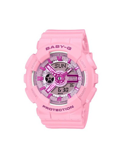 Reloj Casio Baby-G BA-110 en color rosa pastel