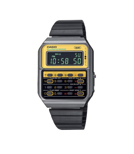 Reloj Casio Calculadora CA-500 con esfera color amarilla