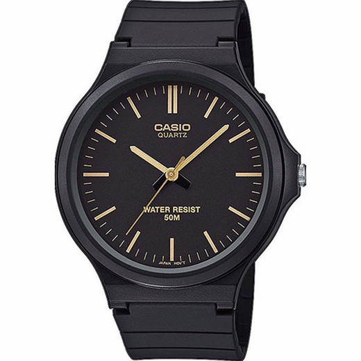 Reloj Casio con caja y brazalete de resina negra