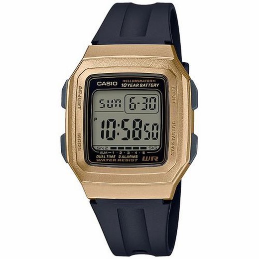 Casio Digitaluhr mit Goldgehäuse und zweiter Zeitzone