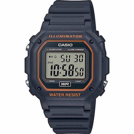 Reloj Casio digital negro cronómetro y alarma diaria