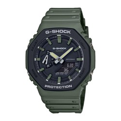 Casio G-Shock Uhrengehäuse aus Kunstharz und Karbon, grün mit schwarzer Lünette
