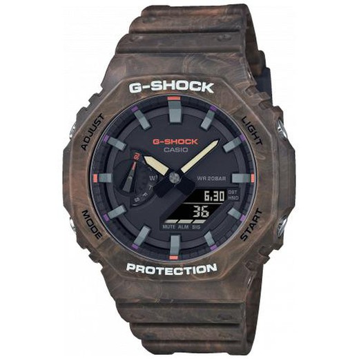 Casio G-Shock Uhrengehäuse aus Kunstharz und Karbon, alles in Schokoladenbraun