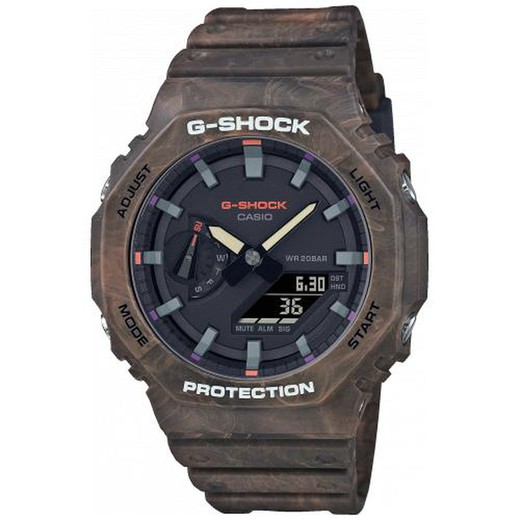 Reloj Casio g-shock caja de resina y carbono, todo en marron chocolate