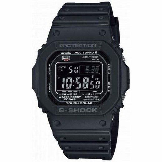 Reloj Casio G-Shock Solar con señales de radiofrecuencia, pantalla en negativo