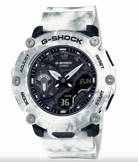 Reloj Casio G-shock en color blanco camuflaje