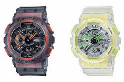 g shock feminino transparente