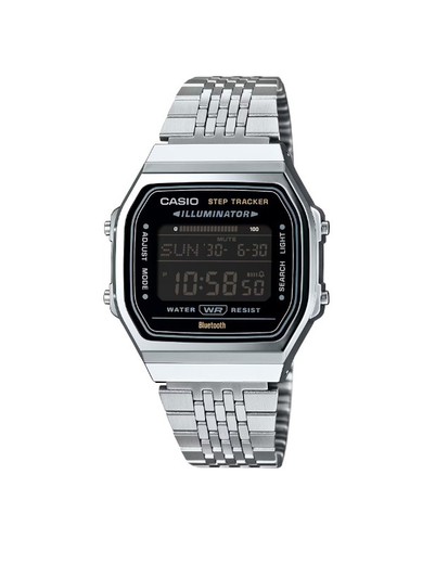 Reloj Casio Vintage Bluetooth® ABL-100 Silver con esfera en negativo