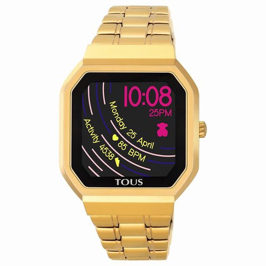 Quadratische Uhr Smartwatch Tous B-Connect Gold