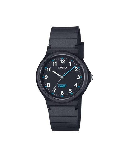 Reloj Casio LQ-24 color negro con detalles azules