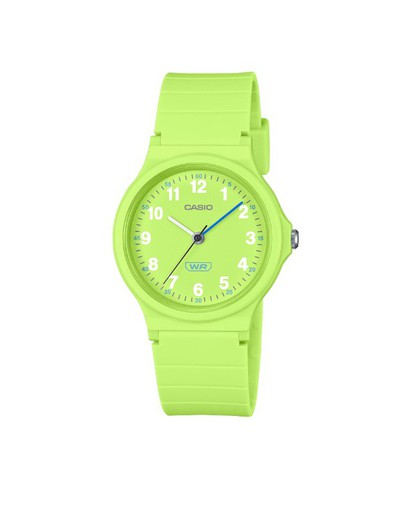 Reloj Casio LQ-24 color verde con detalles azules