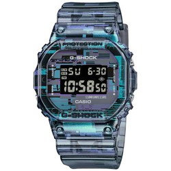 Blau bedruckte, stoßfeste G-Shock-Digitaluhr