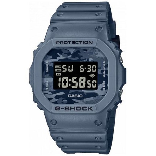 Relógio digital G-Shock resistente a choques cinza com estampa camuflada