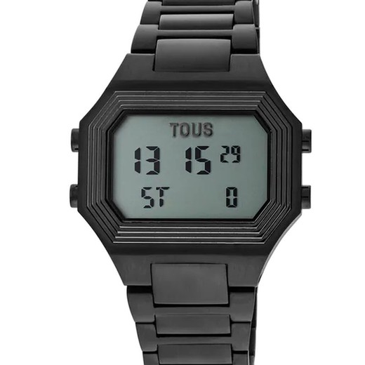 Tous Smaragdschwarze Unisex-Digitaluhr