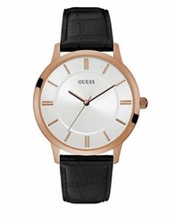 Guess gents montre pour homme plaqué pvd 3 aiguilles cuir