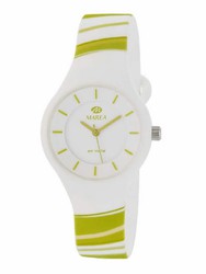 Reloj marea de mujer con correa de silicona estampado verde oliva