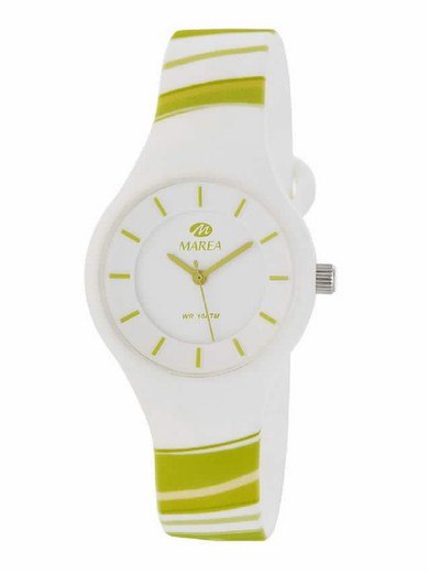 Relógio feminino maré com pulseira de silicone impressa verde oliva