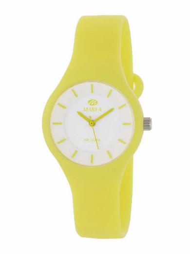 Reloj marea de mujer con silicona amarilla