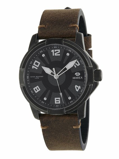Reloj Marea  de hombre con cuero marrón desgastado moderno