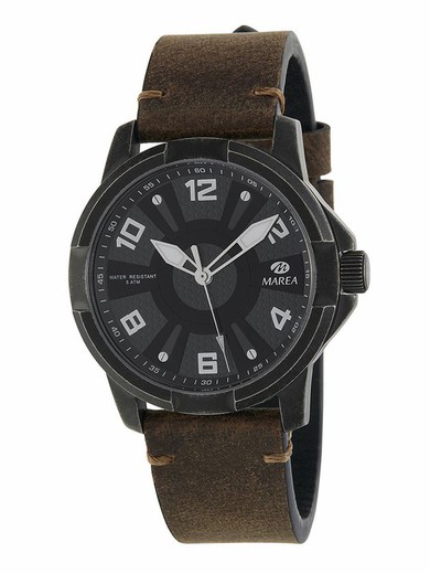 Marea Herrenuhr mit modernem braunem Leder in Distressed-Optik