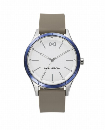 Reloj Mark Maddox de hombre con bisel azul y silicona