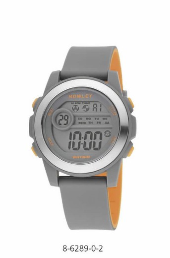 Relógio digital Nowley com silicone cinza