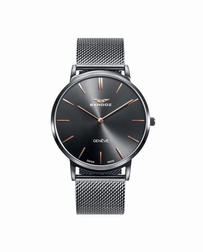 Montre Sandoz Classic&Slim noire pour homme