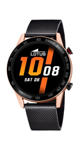 Reloj Smartwatch 50025/1 Lotus negro y rosado, recibe y realiza llamadas