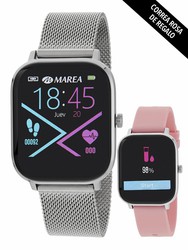 Reloj smartwatch Marea con dos correas silicona blanca y esterilla