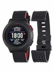 Marea Smartwatch Uhr für Herren mit doppeltem schwarz-rotem Armband