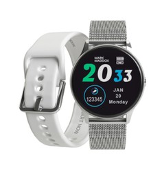Mark Maddox Smartwatch Uhr mit zwei Bändern in Weiß und Silber
