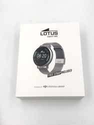 Reloj de hombre smartwatch Lotus con dos correas silicona negra combinadas  con piel azul y piel negra