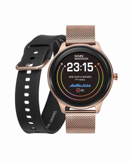 Relógio Smartwatch Unissex Mark Maddox em Aço Ip Rosa