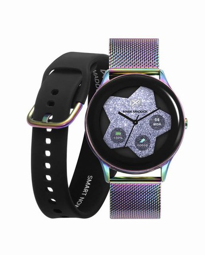 Mehrfarbige Unisex-Smartwatch-Uhr mit Geschenkband