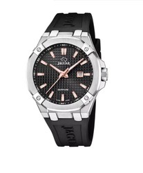 Reloj suizo Jaguar J1010 con correa de caucho negra