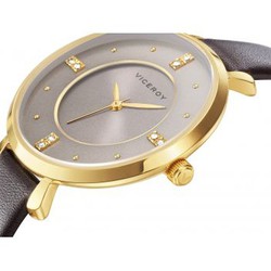 Reloj de mujer acero Ip dorado con correa de piel marron 471060 40 Miralles Arevalo Joyeros