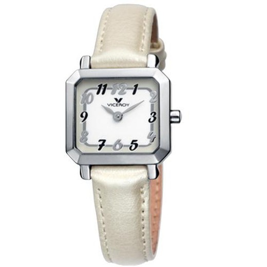 Relógio de menina com pulseira de pérola branca