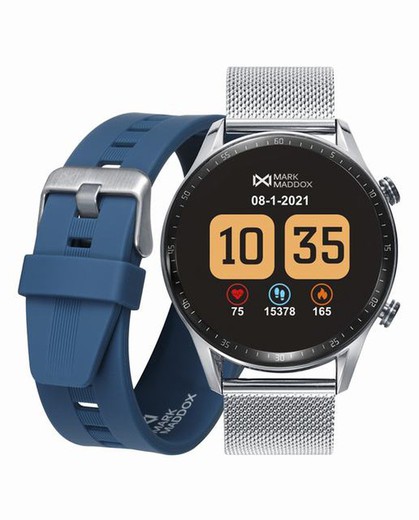Viceroy Herren-Smartwatch aus Stahl und Geschenkband