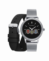 Viceroy Smartwatch in Silber mit Zirkonia auf der Lünette und personalisierbarem Zifferblatt