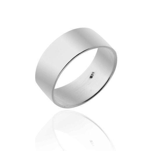 Alianza de plata ancha con posibilidad de personalizado