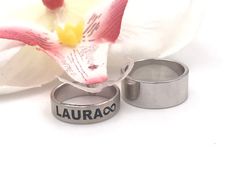 Personalisierter Silberring dicker Buchstabe